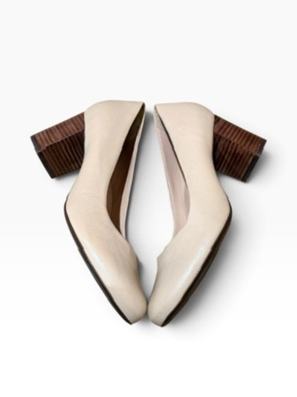 Marc Joseph NY Chunky Cream Heels Shoes Women's Size 10 New without box